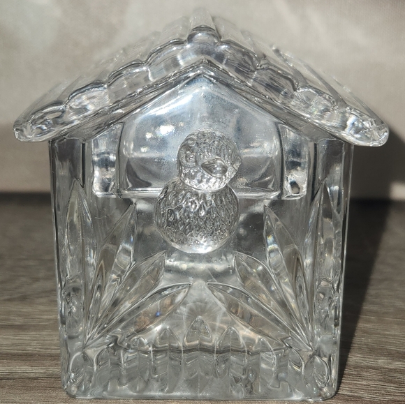 Princess House Crystal Birdhouse With Removable Lid Trinket Box - Picture 3 of 11